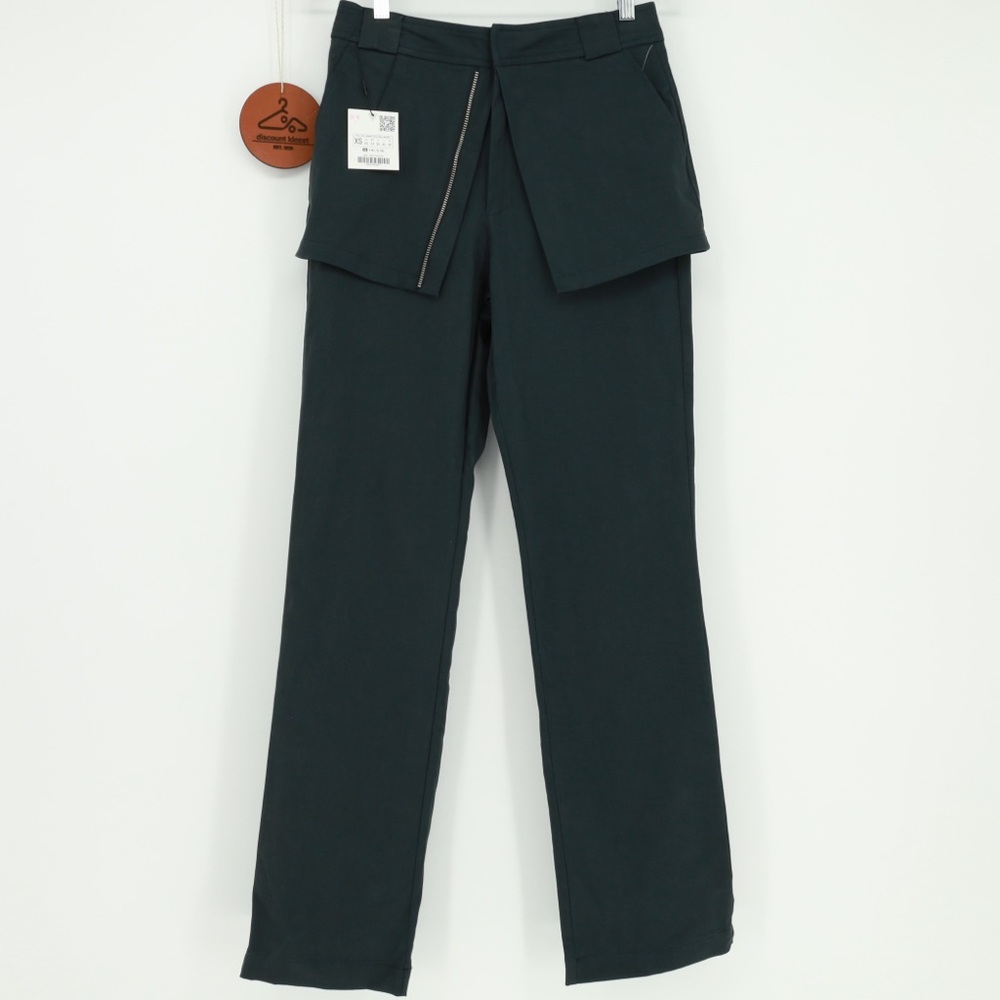 Zara Trousers Pants With Skirt Zip Detail  Size‎ XS NWT